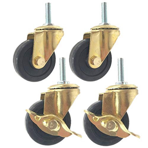 Roulette pivotante 2'' pour supprimer les maux de dos lot M8 freins 120kg