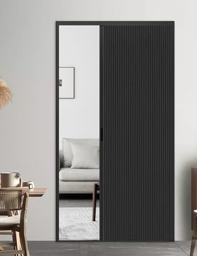 Customizable Accordion Door - Waterproof & Heat-Insulating Folding Curtain with Aluminum Frame, Perfect Sliding Screen for Bedroom & Bathroom (48"x80")