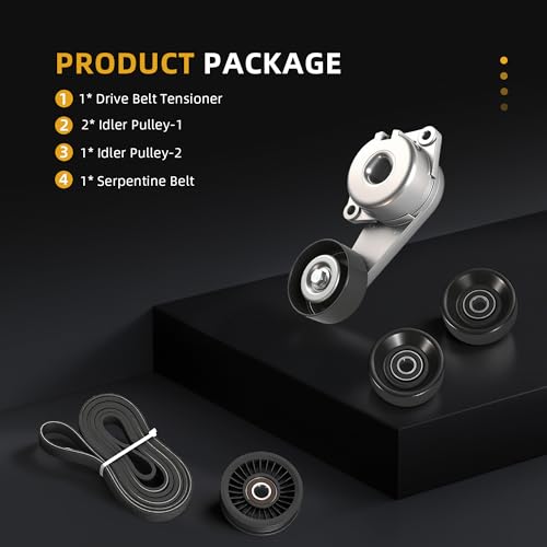 Image of Belt Tensioner Serpentine Belt Idler Pulley Kit For Ford F150 /F250 /F350 /Expedition 2007-2008, For Lincoln Navigator 2007-2009, For Lincoln Mark LT 2008, 4.6L /5.4L 8V OE# 38274 305263