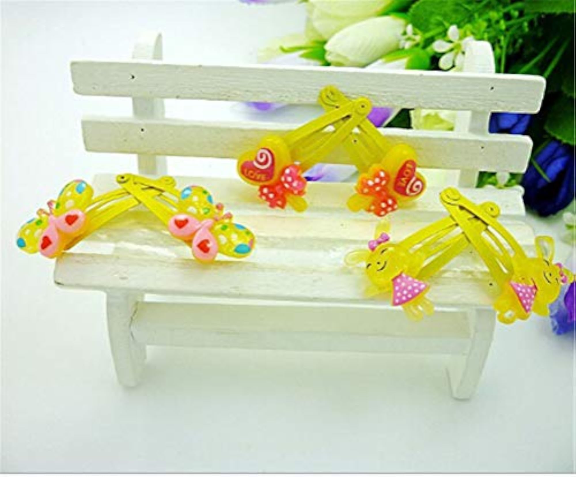Kids Girl's Tic Tac Hair Clips Pack of 12