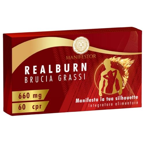 Brucia Grassi Potenti Veloci Dimagrante 60 Compresse - Con Ribolife®, Garcinia Cambogia, Glucomannano Blocca Fame e Bromelina Forte Drenante Sgonfia Pancia