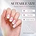Krofaue French Nail Tips - 120PCS Acrylic White Fake Nails Art Tips 12 Sizes Half Cover False Nails Wrap Edge Square Nails with Case for DIY Nail Extensions