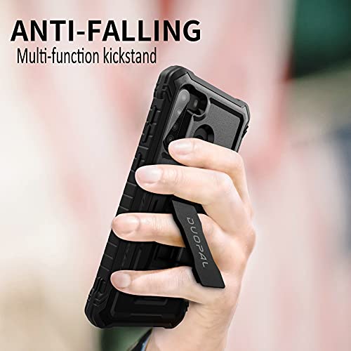 Duopal Samsung Galaxy A11 Case, Military Grade Protection Shockproof Case Built-In Kickstand Compatible With Samsung A11 Phone 6.4 Inch (Black) #TOP4