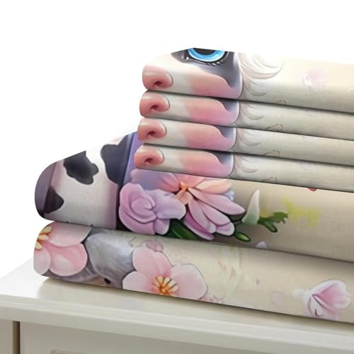 Housse de couette bébé vache anti-acarien parure lit fermeture éclair