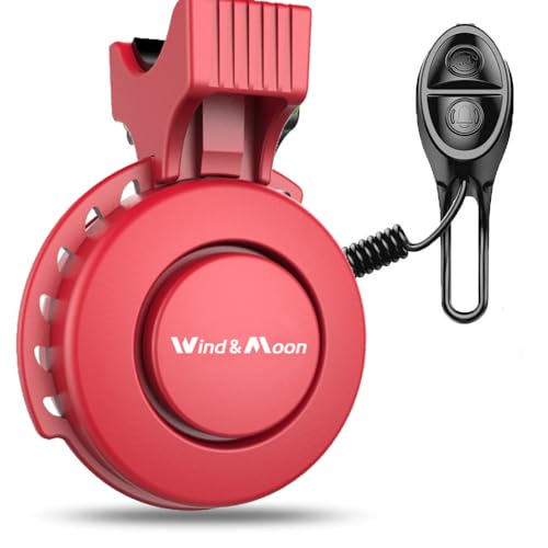 LESOVI Electronic Bike Horn 120db Cycling Electric Bicycle Horn 4 Sound Modes with Rechargeable Battery Waterproof Bicycle Bell for Kids Boys Adults Mountain Bike/Adjustable (E-BIKEBELL-RED)