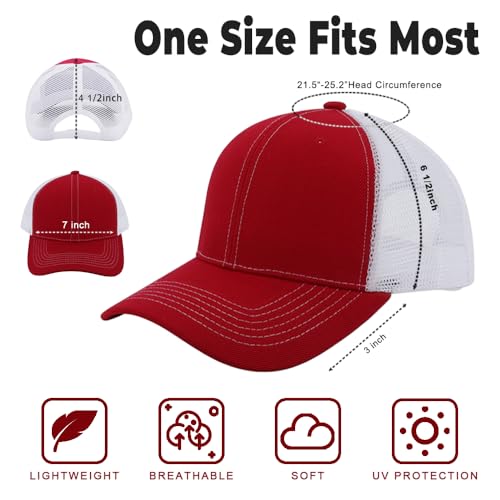 Image of ZH 12 Pack Mesh Trucker Hats, Bulk Baseball Caps for Men and Women, Trucker Cap Wholesale