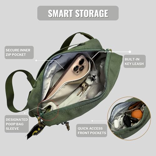 Dog Walking Crossbody Bag Olive