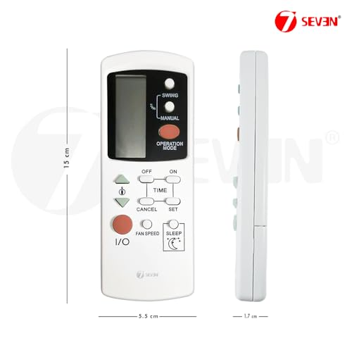 Image of 7SEVEN Compatible Voltas Ac Remote Original Model GZ-1002A-E3 GZ-1002B-E3 Suitable for Inverter Split and Window 1 1.5 2 Ton Air Conditioner