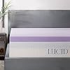 LUCID 3 Inch Lavender Infused Memory Foam Mattress Topper – Ventilated Design – Full Size (3-Inch)