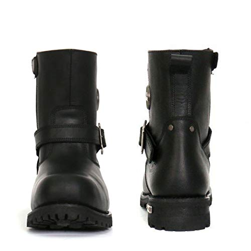 Hot Leathers Mens Motorcycle Boot, Black, 10 US4