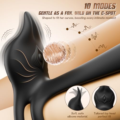 Image of Adult Sex Toy Penis Ring - MOOLIGIRL Dual Cock Ring with Rose Clit Stimulator & G Spot Vibrater, 10 Modes Mens Sex Toys for Women Couples Male, Silicone Cockring Penis Sleeve Nipple Toy Jewlery