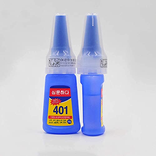 Image of THR3E STROKESS Nail Glue - Super Glue Stronger For Artificial Or Fake Nails,Nail Art 20g - Bottle 401 Rapid Fix Handmade Adhesive Quick Dry (clear, pack of 1)