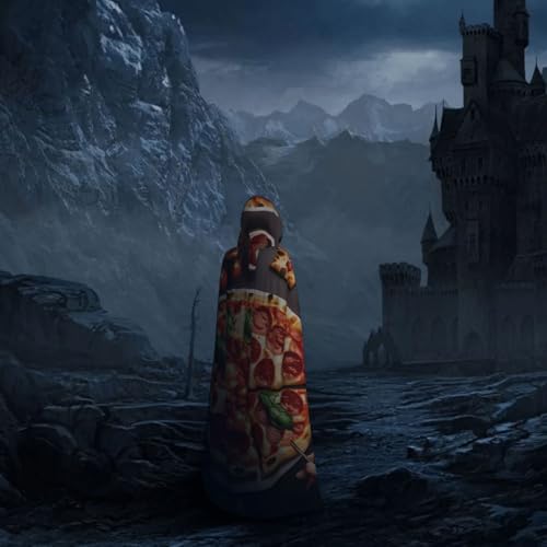 Cape à capuche pizza pour animer vos soirées d'Halloween