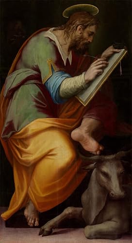 Tableau Giorgio Vasari d'art mural Saint Luc impression vintage haut de gamme 60x90cm