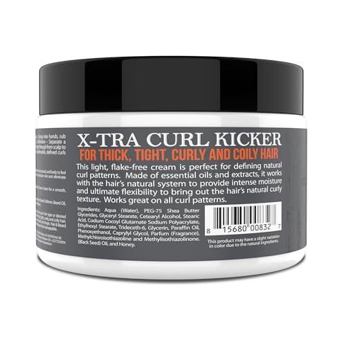 Uncle Jimmy X-TRA Curl-Kicker | Curl Enhancer & Moisturizer for Thick, Curly, Coily, Wavy & Frizzy Hair | Defines & Hydrates | 8oz (Pack of 2)