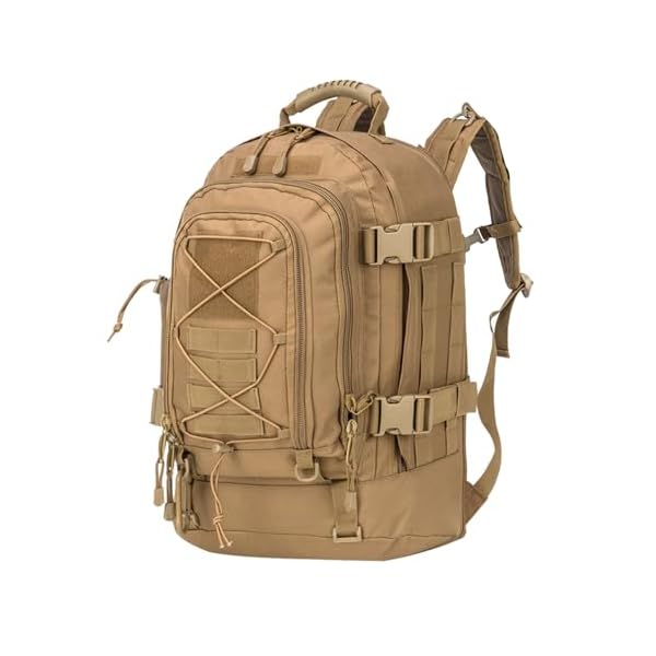 Miramrax Tactical Backpack Military Hiking Daypack - Molle Backpack for Men 3 Day Assault Pack Bug Out Bag for Camping Travel Army Hunting Gym Rucksack Survival (Coyote)
