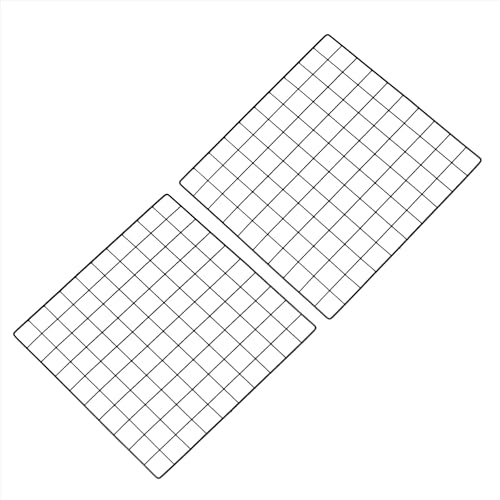 PATIKIL 50x50cm Wire Grid Panel, 2 Pack Board Photo Pictures Memo Display Grid Panels Hanging Organizer Wall Decorative Panel for Home Office Wedding, Black