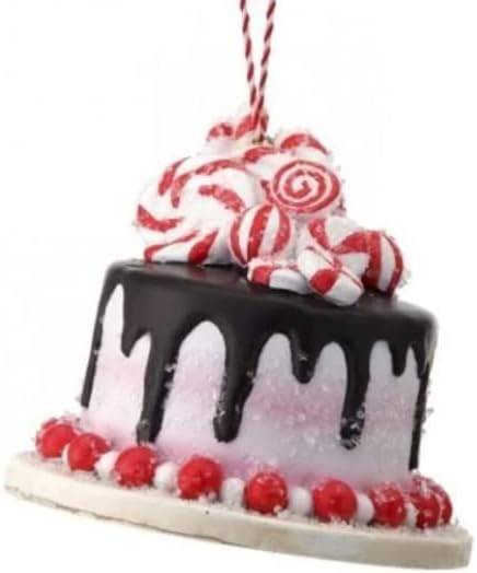 Faux Cake Ornament Resin Peppermint Chocolate Ornament Wreath Attachments Faux Peppermint Cake Decor Tree Ornaments Christmas Cake Decor