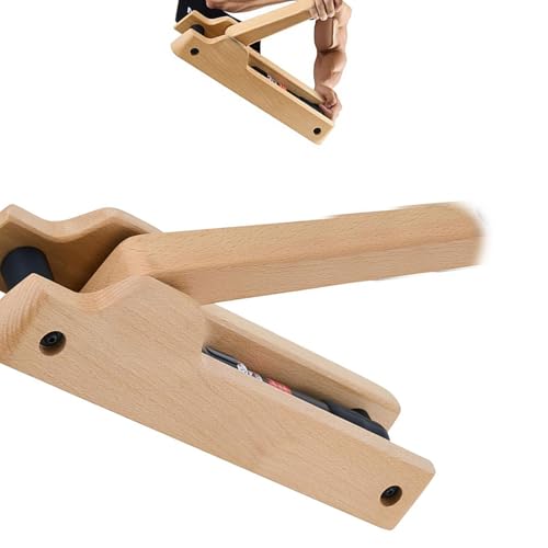 Ejercitador de muñeca hidráulico con agarre de madera para fortalecimiento muscular gradual