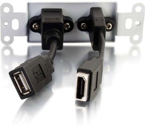 CG39702HDMI and USB Pass Through Wall Plate, White