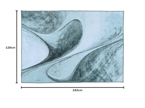 Image of BLUSH & BLOOM 4 x 6 Feet Area Rugs Washable Rug: Modern Abstract Living Room Rug Soft Anti-Skid Thin Carpet Indoor Floor Non-Shedding Carpets for Bedroom Dining Farmhouse Nursery Home Office