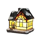 Large éventail d'applications : nos maisons de village créeront une atmosphère saisonnière et festive. Idéal pour une table d'entrée, un manteau de cheminée ou comme décoration de table de salle à manger. Vous pouvez réutiliser cette décoration robuste année après année, à chaque Noël.