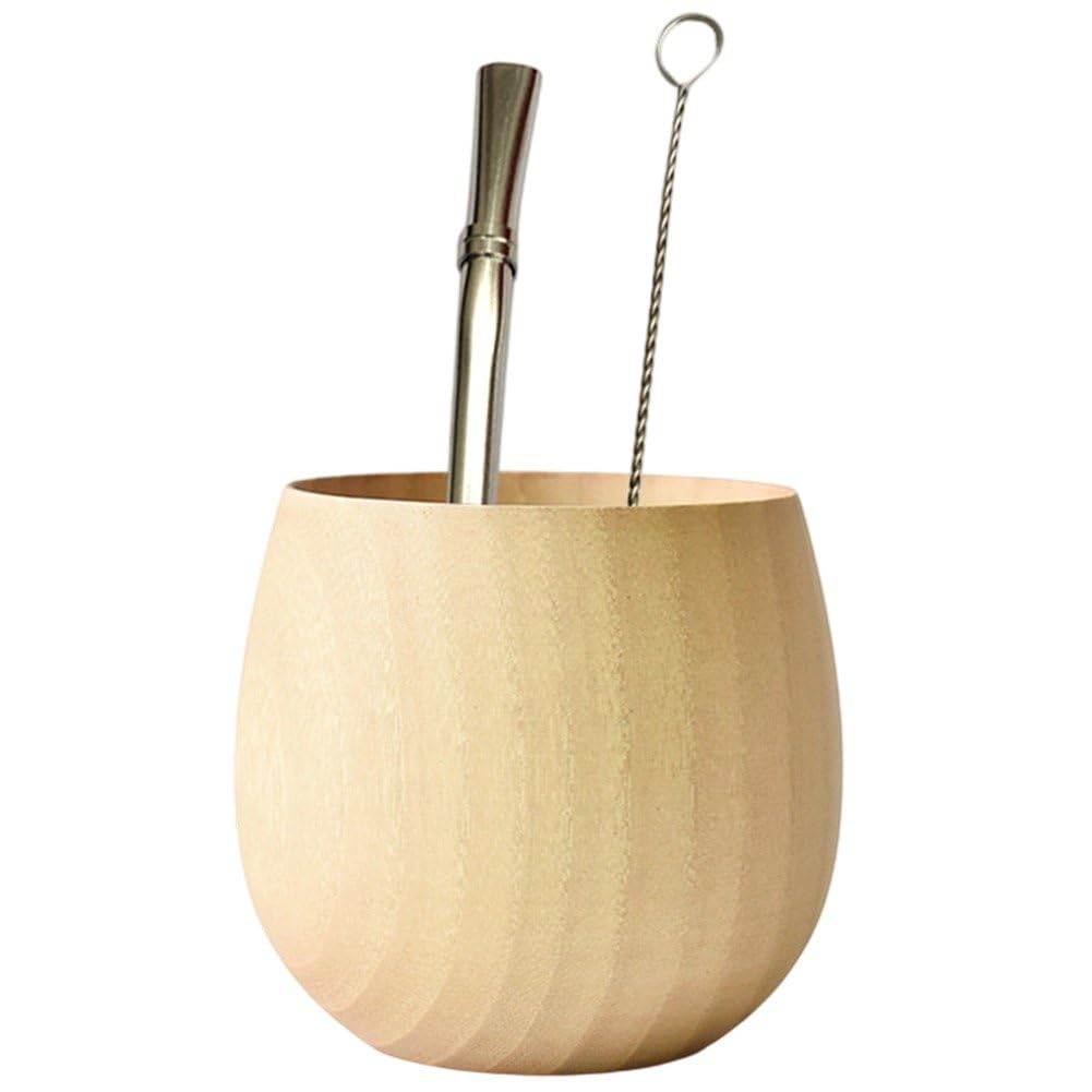 Verre pour vin en bois polyvalent adapté aux boissons chaudes et bières