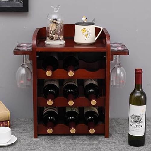 Soporte de botella de vino de madera para encimera miniatura 3