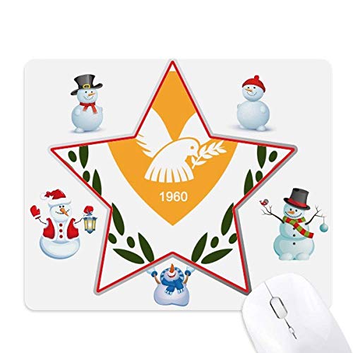 Tapis de souris chypre emblème national motif de haute qualité avec base stable