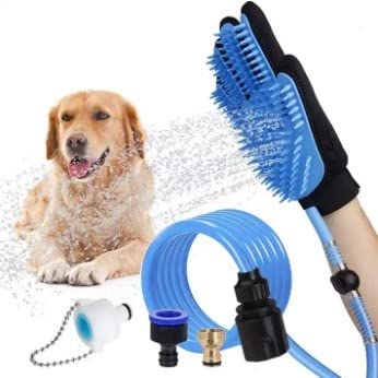 Epicfurlife Dog Bath Brush With Microfiber Towel, Dog Shower & Bath Supplies, Dog Washing Hose Attachment, Shower Attachment To Wash Your Dog, Ideal For Indoor, Outdoor, And Camping #TOP1