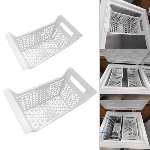 Image of Freezer Storage Basket Organizer Bin Expandable for Apartment Farmhouse Home