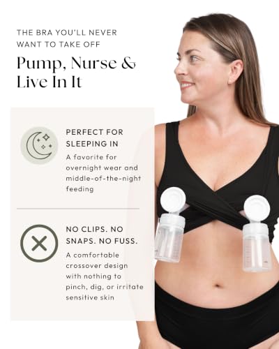 Image of Larken Hands Free Pumping Bra for Breastfeeding | Breast Pump - Maternity Bras for Pregnancy, Pumping & Nursing Bra in One