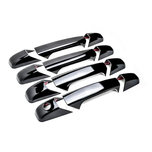 Razer Auto Glossy Black Door Handle Cover w/o Passenger Keyhole for 07-14 Chevy Chevrolet Suburban/Tahoe/Avalanche / 07-13 Silverado 1500/07-14 Silverado 2500/3500 / 07-13 GMC Yukon/Yukon