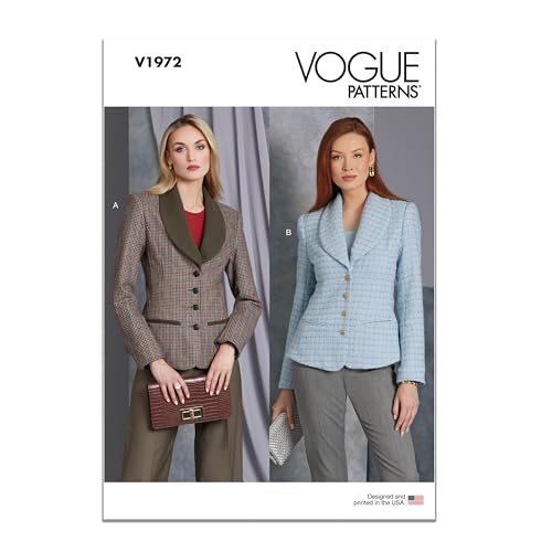 Vogue V1972U5 Misses' Jacket U5 (16-18-20-22-24), Multicolour