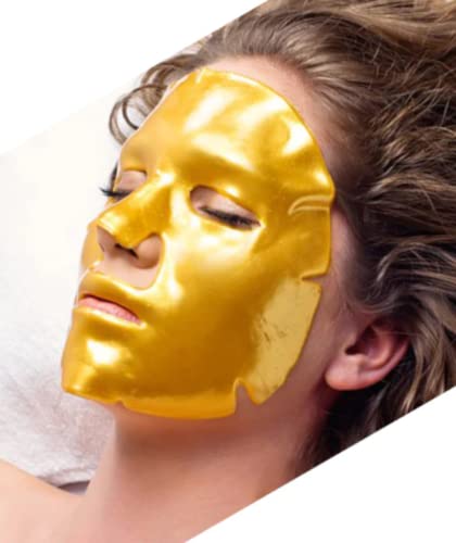 Gold Gel Collagen Facial Masks - 24K Gold Firming Face Mask -Gold Face Mask(5 Pc) -Vegan Gold Facial Mask -Anti Aging, Puffiness, Moisturizing, Deep Tissue Rejuvenation And Hydrates Skin #TOP3