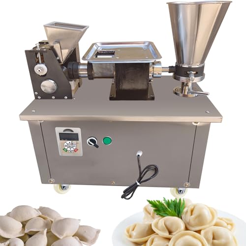 TXMACHINE® automatic Samosa machine custom size/weight pierogi/empanada/Spring roll/gyoza dumpling maker machine dough speed adjusted 2.5KW (Medium size mold, 220V/50HZ)
