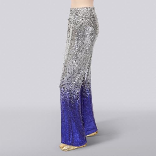 Short à paillettes bleu-a extensible style hot pants scintillant - 4