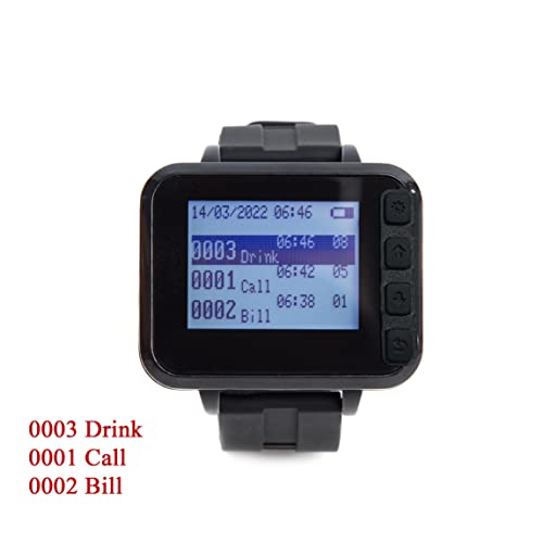 Caregiver Pager Wireless Call Button für Pflegepersonal - Wireless Call System bringen 10 Handsender 1 Zusatzempfänger 2 Uhr Empfangsanzeige