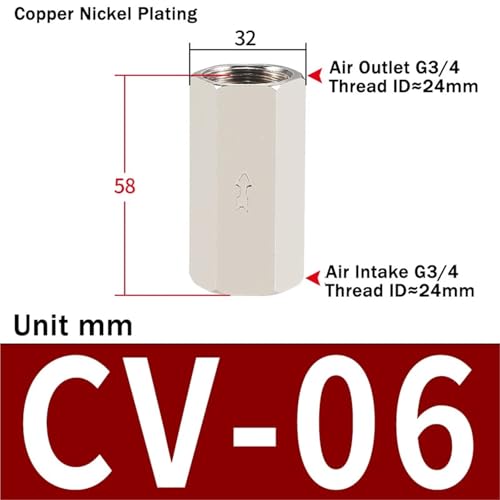 Clapet anti-retour pneumatique CV-06 pour bloquer les reflux d'air comprimé - 3