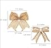 Aokbean 12pcs Mini Pearl Natural Burlap Bow Knot Christmas Wreath Bows Crafts for Home Cabinet Outdoor Holiday Party Decor (Mixed 1)