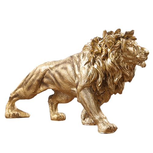 Ornement d'étagère lion en résine stable au design vintage haut de gamme