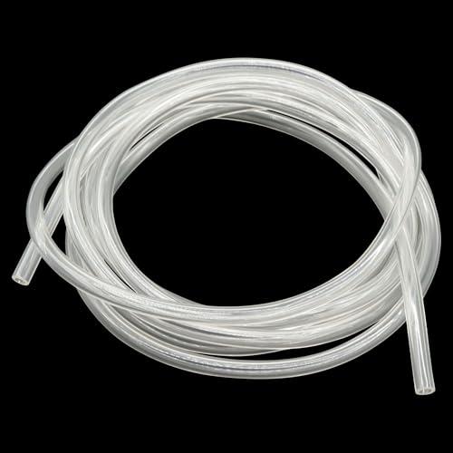 iMeistek Tubo de manguera transparente de PVC de 2 m, diámetro interior de 5 mm x 7 mm de diámetro exterior, tubo flexible de vinilo de PVC para mangueras de agua y aire