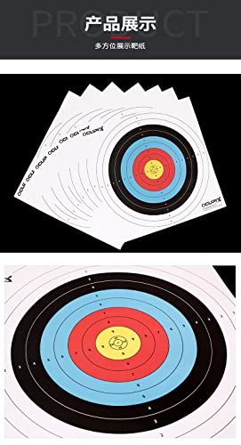 Tuxing 30Pcs Targets Paper Standard Archery 40Cm(15.74 Inch) 10 Ring Self Adhesive Shooting Target Bow And Arrow Targets For Hunting & Shooting Gun, Pistol, Air Rifle, Bb Gun, Airsoft #TOP7