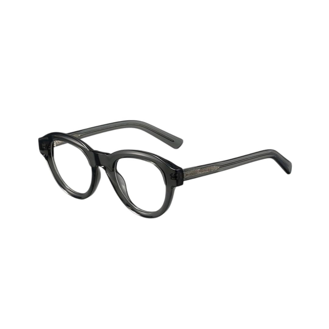 Occhiali da vista ovali retrò con lenti trasparenti, montatura in acetato da uomo e da donna.