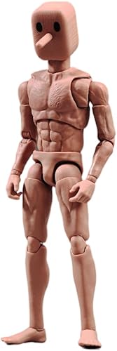 Miniatura 9 de Figura de acción masculina a escala 112, figura muscular súper flexible y fuerte de 6 pulgadas, cuerpo Notaman, cabeza cuadrada, figura de acción en