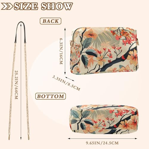 susiyo Flowers and Branches Coral Crossbody Bags for Women PU Leather Crossbody Purse Small Shoulder Handbag Purses for Girls3