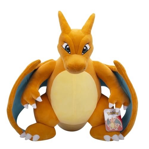 Peluche de Glurak Pokémon PKW3681 de 60 cm coleccionable gigante