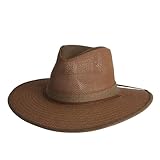 Henschel Hats Aussie Breezer Original - Wide-Brim Sun Hat for Men with Adjustable Fit | Perfect Men's Summer Hat for Camping