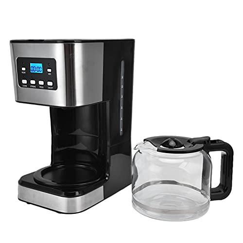 Matybobe Cafetera de Goteo de 1,5 L, Cafetera de 12 Tazas, Temporizador, Extracción Automática, Cafetería Casera