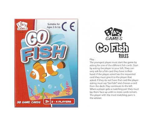 ihoot Pack of 6 Classic Card Games for Kids | Animal Snap | Go Fish | Old Maid | Happy Families | Plus Two Packs of Playing Cards UK | Card Games | Party Bag Fillers | Travel Games